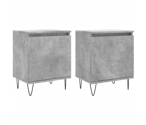 vidaXL naktsskapīši, pelēki, 2 gab., 40x30x50 cm, inženierijas koks