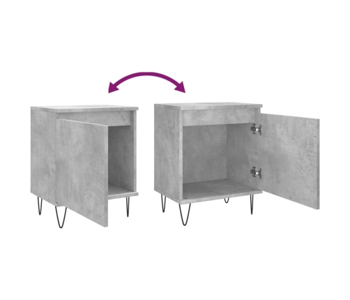 vidaXL naktsskapīši, pelēki, 2 gab., 40x30x50 cm, inženierijas koks