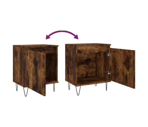 vidaXL naktsskapīši, 2 gb., koka krāsa, 40x30x50 cm, inženierijas koks