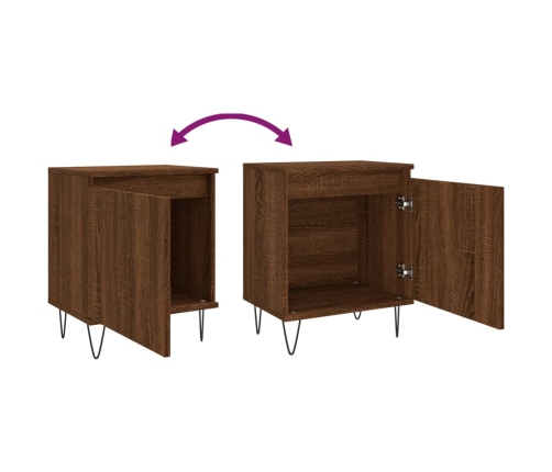 vidaXL naktsskapītis, ozolkoka krāsa, 40x30x50 cm, inženierijas koks