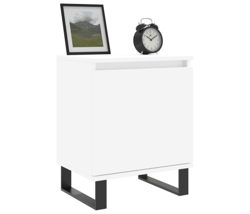 vidaXL naktsskapīši, 2 gab., balti, 40x30x50 cm, inženierijas koks