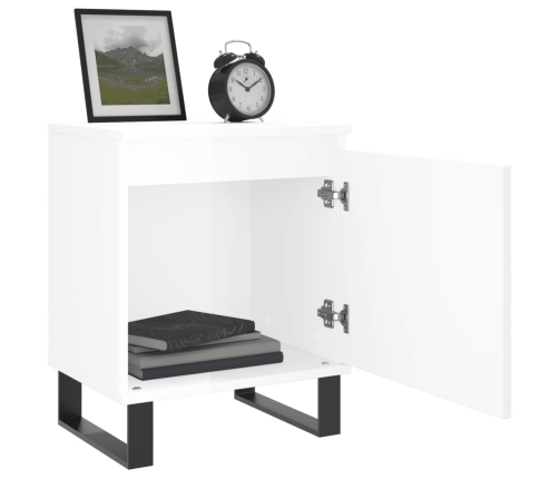 vidaXL naktsskapīši, 2 gab., balti, 40x30x50 cm, inženierijas koks