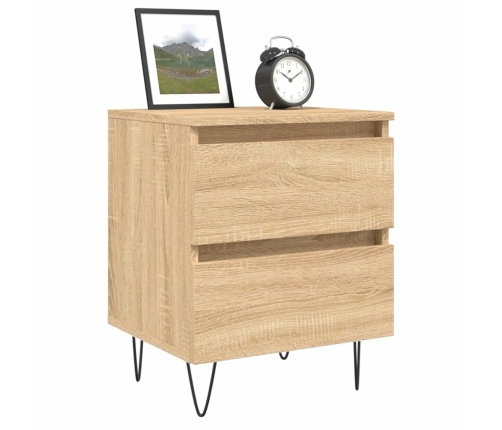 vidaXL naktsskapītis, ozolkoka krāsa, 40x35x50 cm, inženierijas koks