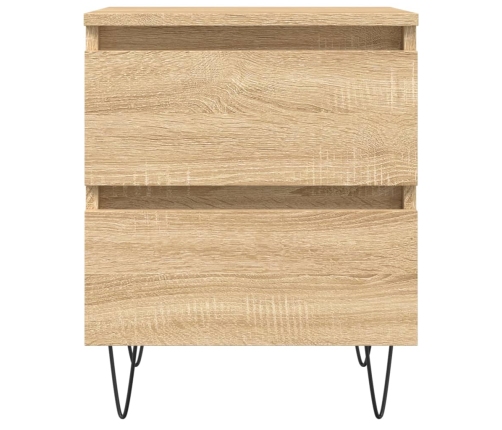 vidaXL naktsskapītis, ozolkoka krāsa, 40x35x50 cm, inženierijas koks
