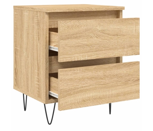 vidaXL naktsskapītis, ozolkoka krāsa, 40x35x50 cm, inženierijas koks