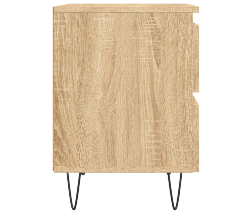 vidaXL naktsskapītis, ozolkoka krāsa, 40x35x50 cm, inženierijas koks