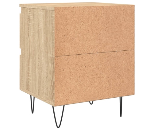 vidaXL naktsskapītis, ozolkoka krāsa, 40x35x50 cm, inženierijas koks