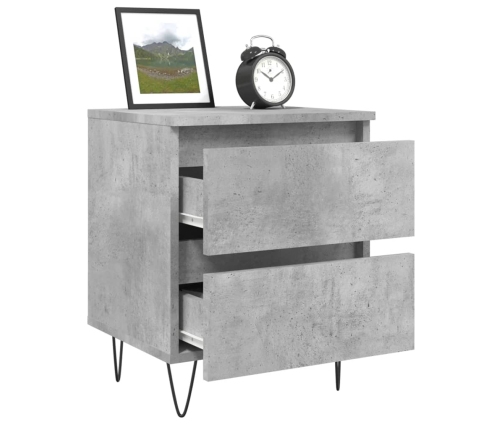 vidaXL naktsskapīši, 2 gab., pelēki, 40x35x50 cm, inženierijas koks