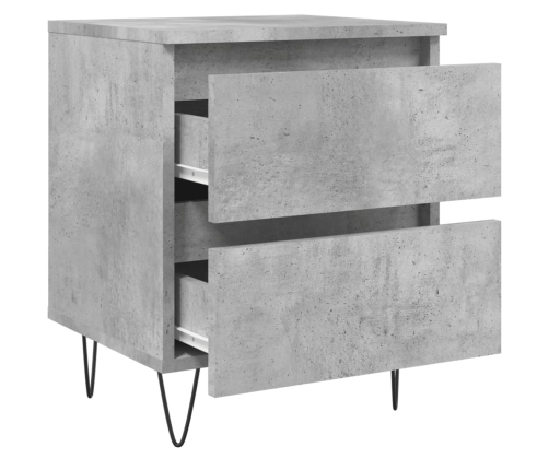 vidaXL naktsskapīši, 2 gab., pelēki, 40x35x50 cm, inženierijas koks