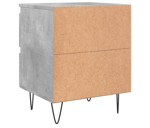 vidaXL naktsskapīši, 2 gab., pelēki, 40x35x50 cm, inženierijas koks