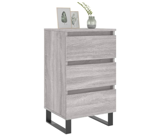 vidaXL naktsskapīši, 2 gab., pelēcīgi, 40x35x69 cm, inženierijas koks