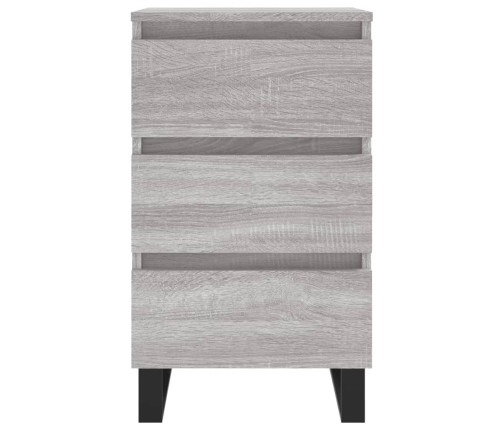 vidaXL naktsskapīši, 2 gab., pelēcīgi, 40x35x69 cm, inženierijas koks