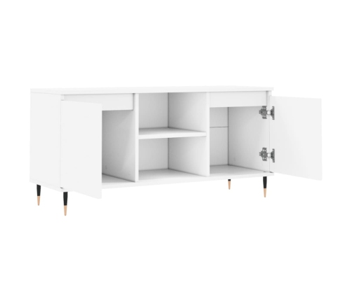 vidaXL TV skapītis, balts, 104x35x50 cm, inženierijas koks