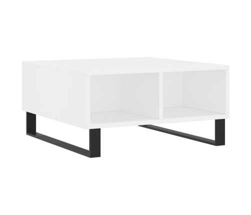 vidaXL kafijas galdiņš, balts, 60x60x30 cm, inženierijas koks