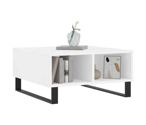 vidaXL kafijas galdiņš, balts, 60x60x30 cm, inženierijas koks