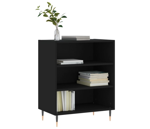 vidaXL plaukts, melns, 57x35x70 cm, inženierijas koks