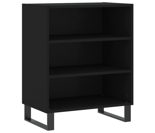 vidaXL plaukts, melns, 57x35x70 cm, inženierijas koks