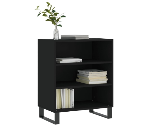 vidaXL plaukts, melns, 57x35x70 cm, inženierijas koks