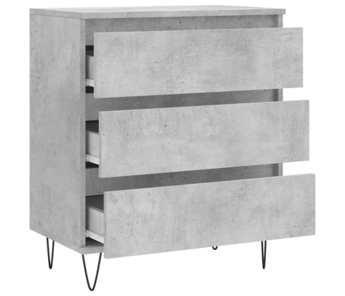 vidaXL plaukts, betona pelēks, 60x35x70 cm, inženierijas koks