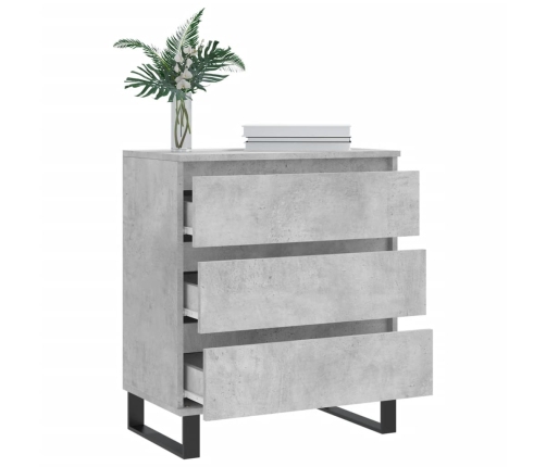 vidaXL plaukts, betona pelēks, 60x35x70 cm, inženierijas koks