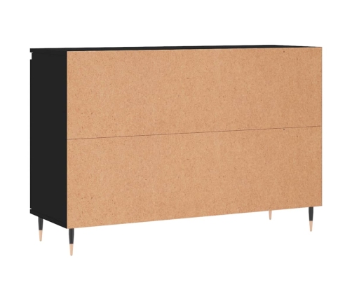 vidaXL kumode, melna, 104x35x70 cm, inženierijas koks