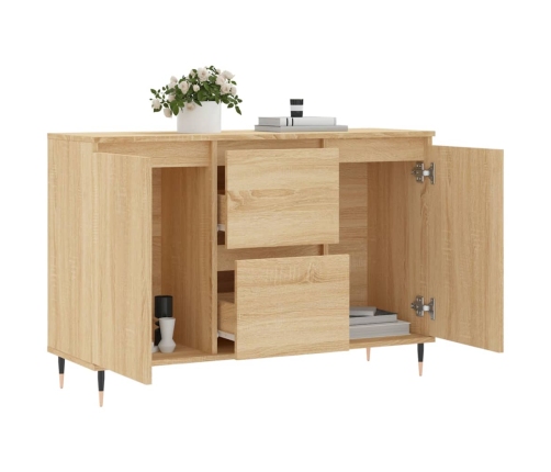 vidaXL kumode, ozolkoka krāsā, 104x35x70 cm, inženierijas koks