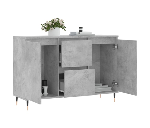 vidaXL kumode, betona pelēka, 104x35x70 cm, inženierijas koks