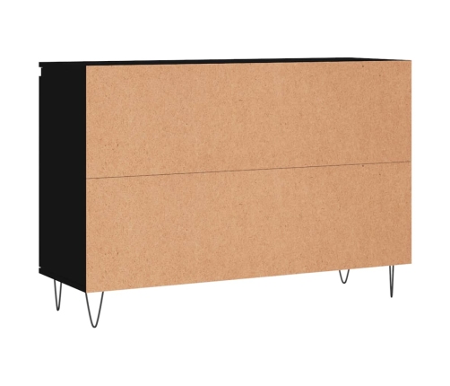 vidaXL kumode, melna, 104x35x70 cm, inženierijas koks