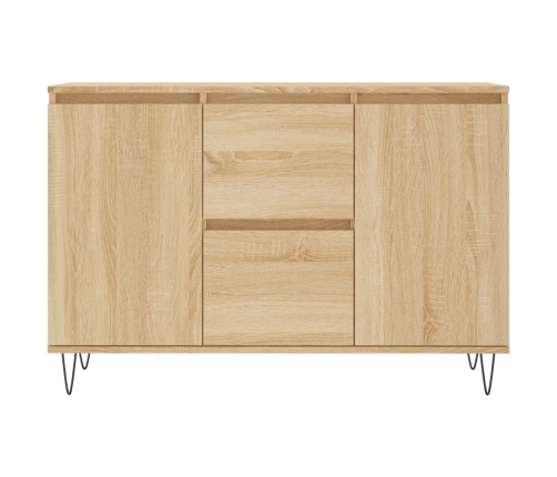 vidaXL kumode, ozolkoka krāsā, 104x35x70 cm, inženierijas koks