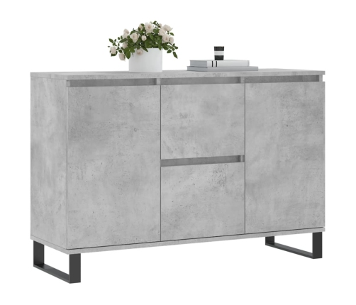 vidaXL kumode, betona pelēka, 104x35x70 cm, inženierijas koks