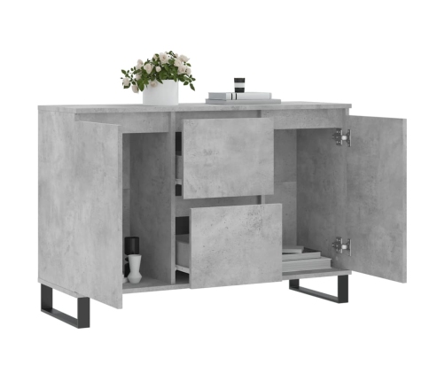 vidaXL kumode, betona pelēka, 104x35x70 cm, inženierijas koks