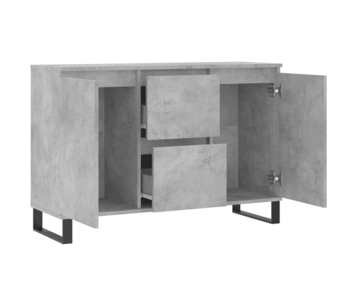 vidaXL kumode, betona pelēka, 104x35x70 cm, inženierijas koks