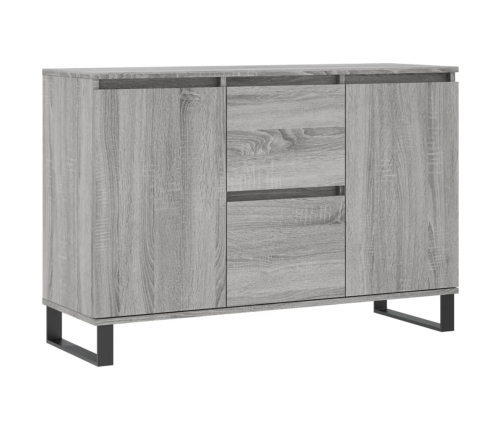 vidaXL kumode, pelēka ozolkoka, 104x35x70 cm, inženierijas koks