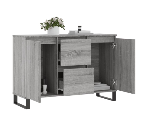 vidaXL kumode, pelēka ozolkoka, 104x35x70 cm, inženierijas koks