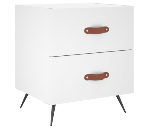 vidaXL naktsskapīši, 2 gab., balti, 40x35x47,5 cm, inženierijas koks