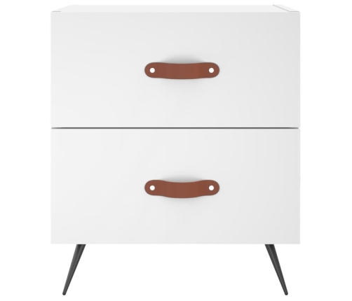 vidaXL naktsskapīši, 2 gab., balti, 40x35x47,5 cm, inženierijas koks