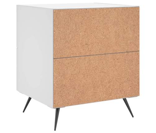 vidaXL naktsskapīši, 2 gab., balti, 40x35x47,5 cm, inženierijas koks