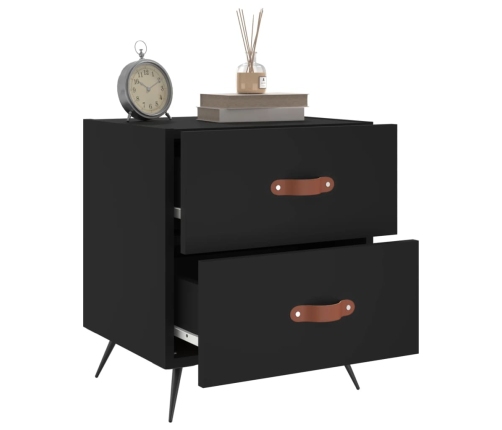 vidaXL naktsskapīši, 2 gab., melni, 40x35x47,5 cm, inženierijas koks