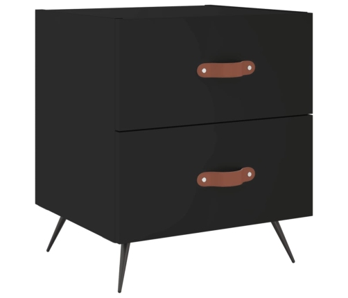 vidaXL naktsskapīši, 2 gab., melni, 40x35x47,5 cm, inženierijas koks