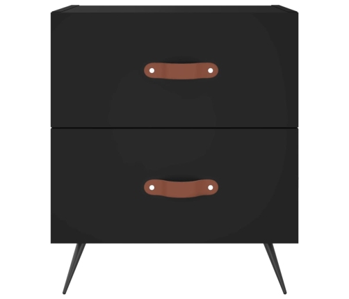 vidaXL naktsskapīši, 2 gab., melni, 40x35x47,5 cm, inženierijas koks