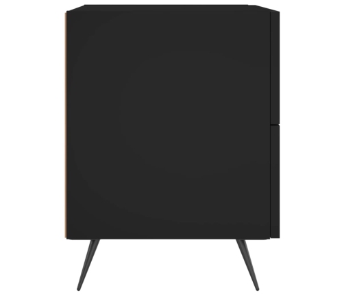 vidaXL naktsskapīši, 2 gab., melni, 40x35x47,5 cm, inženierijas koks