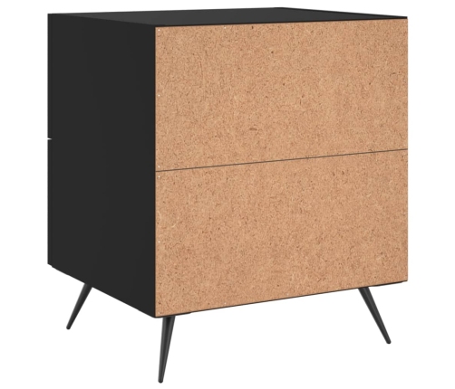 vidaXL naktsskapīši, 2 gab., melni, 40x35x47,5 cm, inženierijas koks