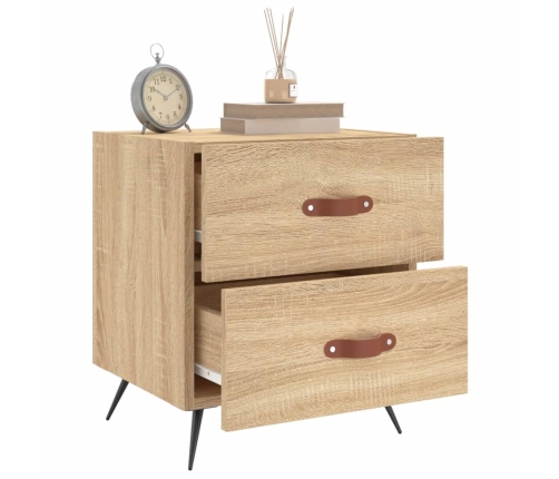 vidaXL naktsskapīši, 2 gb., ozolkoka, 40x35x47,5 cm, inženierijas koks