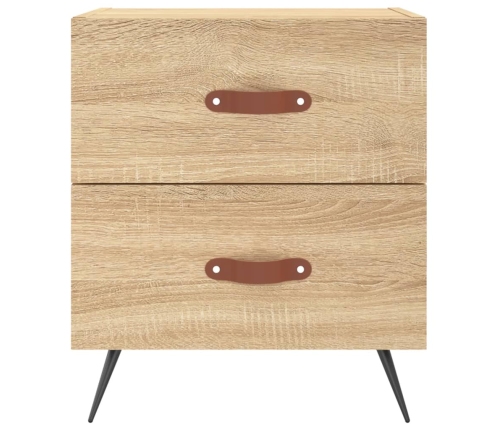 vidaXL naktsskapīši, 2 gb., ozolkoka, 40x35x47,5 cm, inženierijas koks