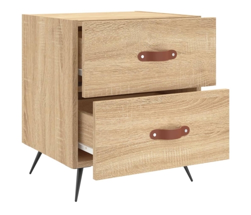 vidaXL naktsskapīši, 2 gb., ozolkoka, 40x35x47,5 cm, inženierijas koks