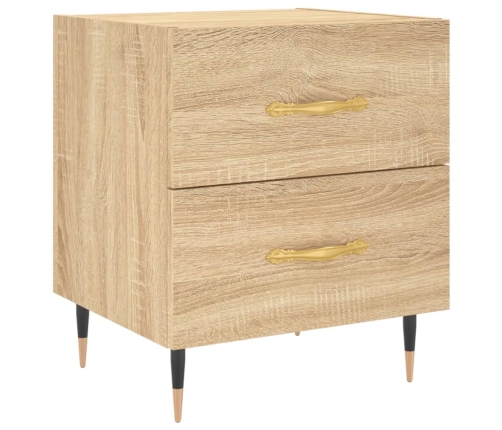 vidaXL naktsskapītis, ozolkoka krāsa, 40x35x47,5 cm, inženierijas koks