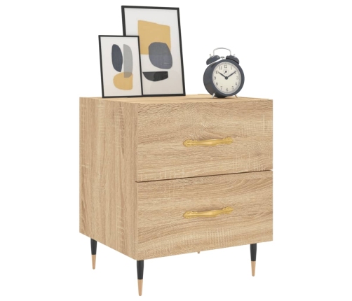 vidaXL naktsskapītis, ozolkoka krāsa, 40x35x47,5 cm, inženierijas koks