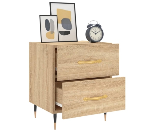 vidaXL naktsskapītis, ozolkoka krāsa, 40x35x47,5 cm, inženierijas koks