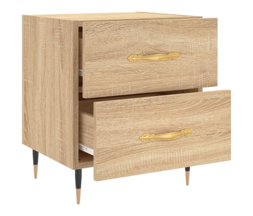 vidaXL naktsskapītis, ozolkoka krāsa, 40x35x47,5 cm, inženierijas koks