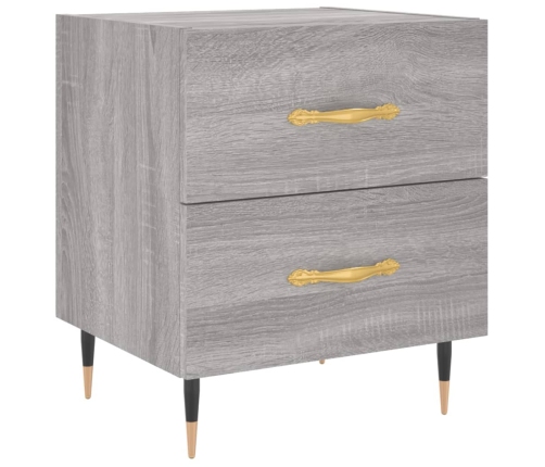 vidaXL naktsskapītis, pelēks, 40x35x47,5 cm, inženierijas koks